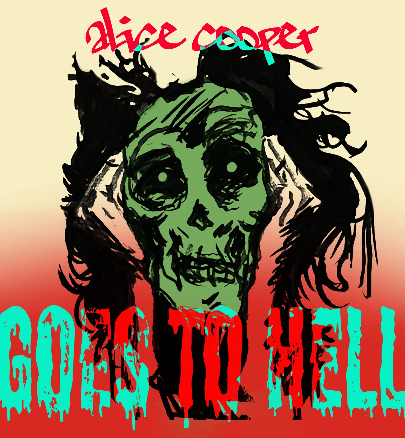 Alice Cooper Record Sleeve — Illustration by Azim Cebeci
